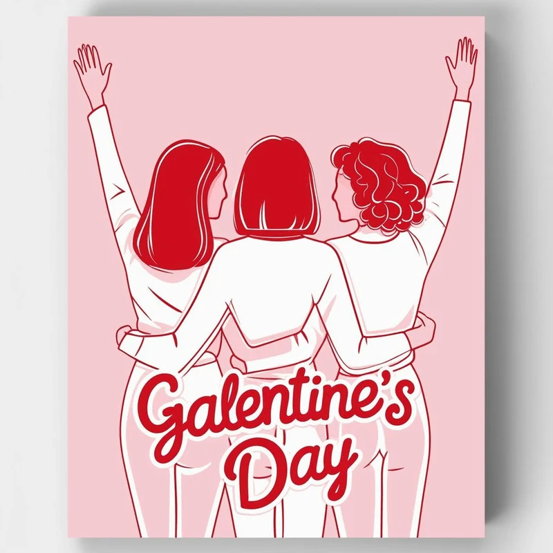 Galentine's Day Friendship Celebration - Paint by Numbers Kit
