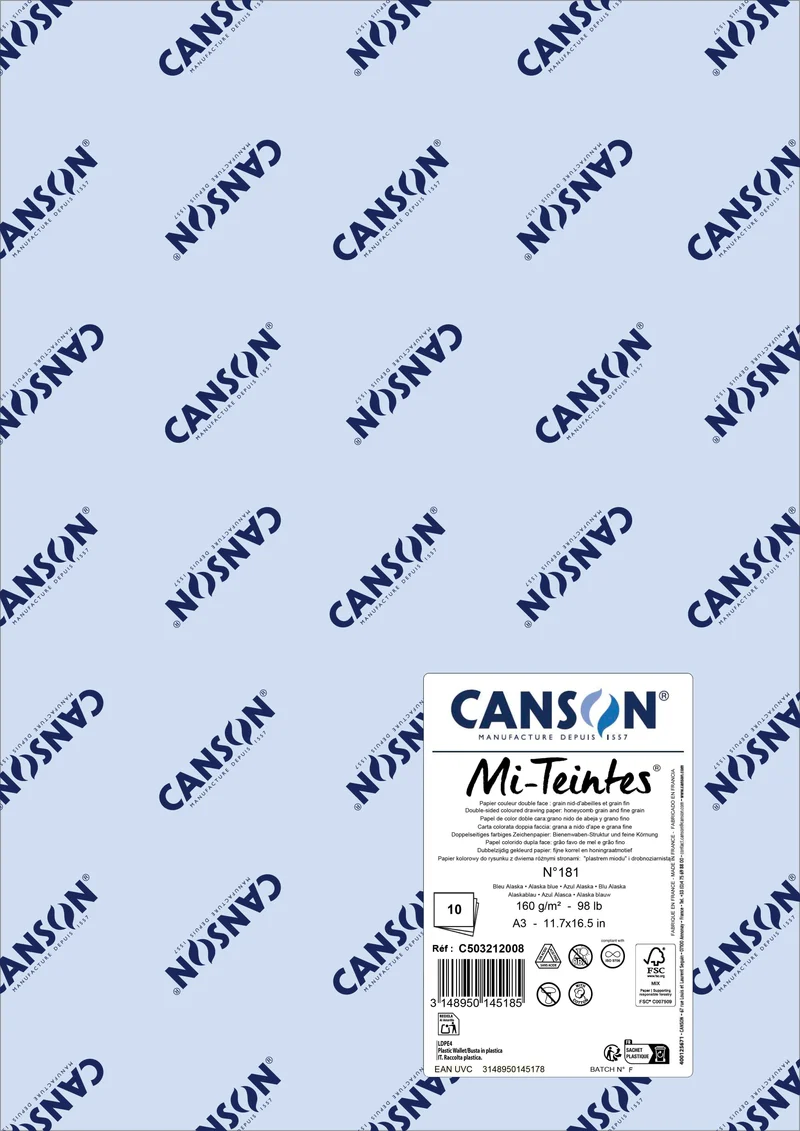Χαρτί για παστέλ Canson Mi-Teintes A3 160 g - 10 φύλλα