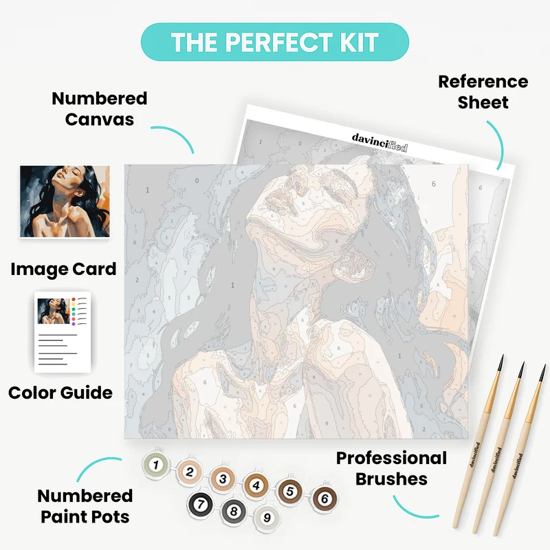 Sensual Woman Portrait - Paint by Numbers Kit