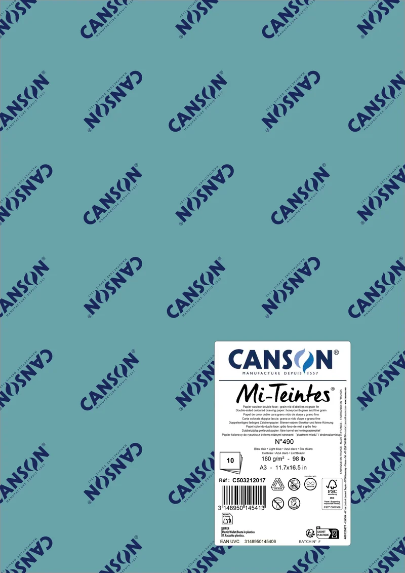 Papir za pastel Canson Mi-Teintes A3 160 g - 10 listov