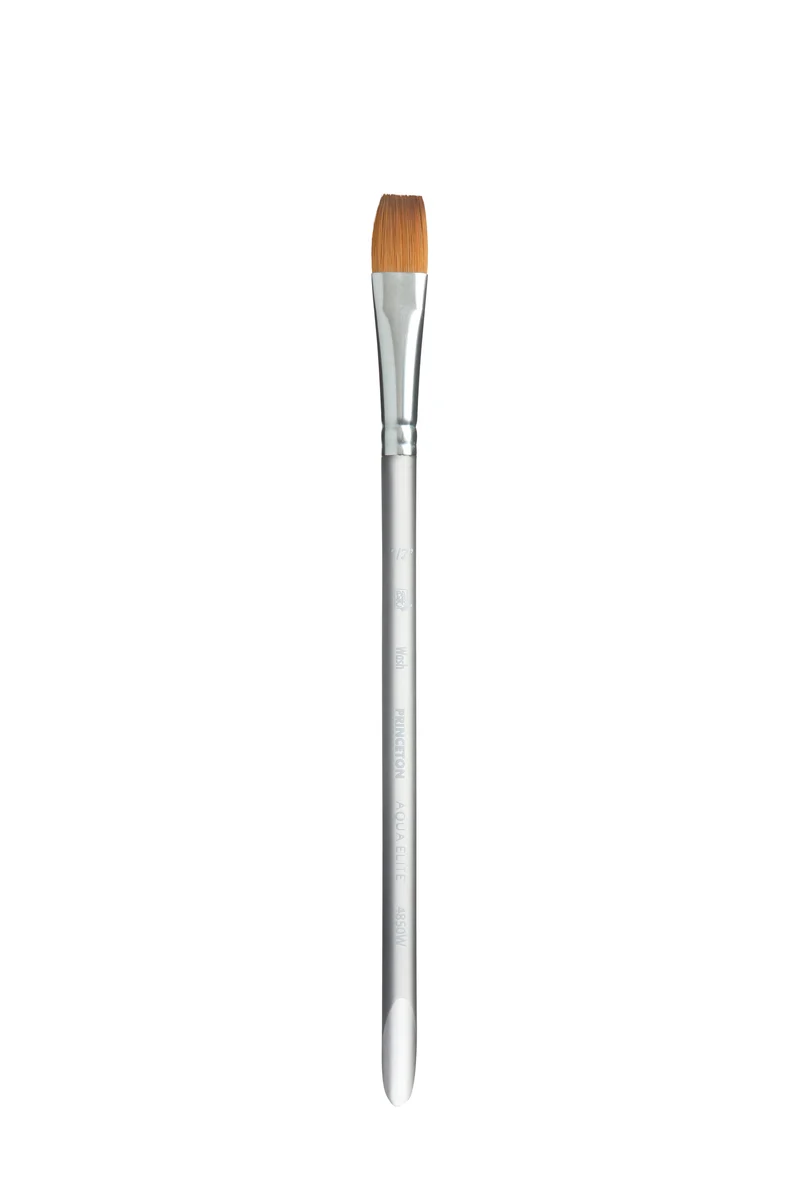 Flacher Aquarellpinsel PRINCETON Aqua Elite Wash mit kurzem Stiel