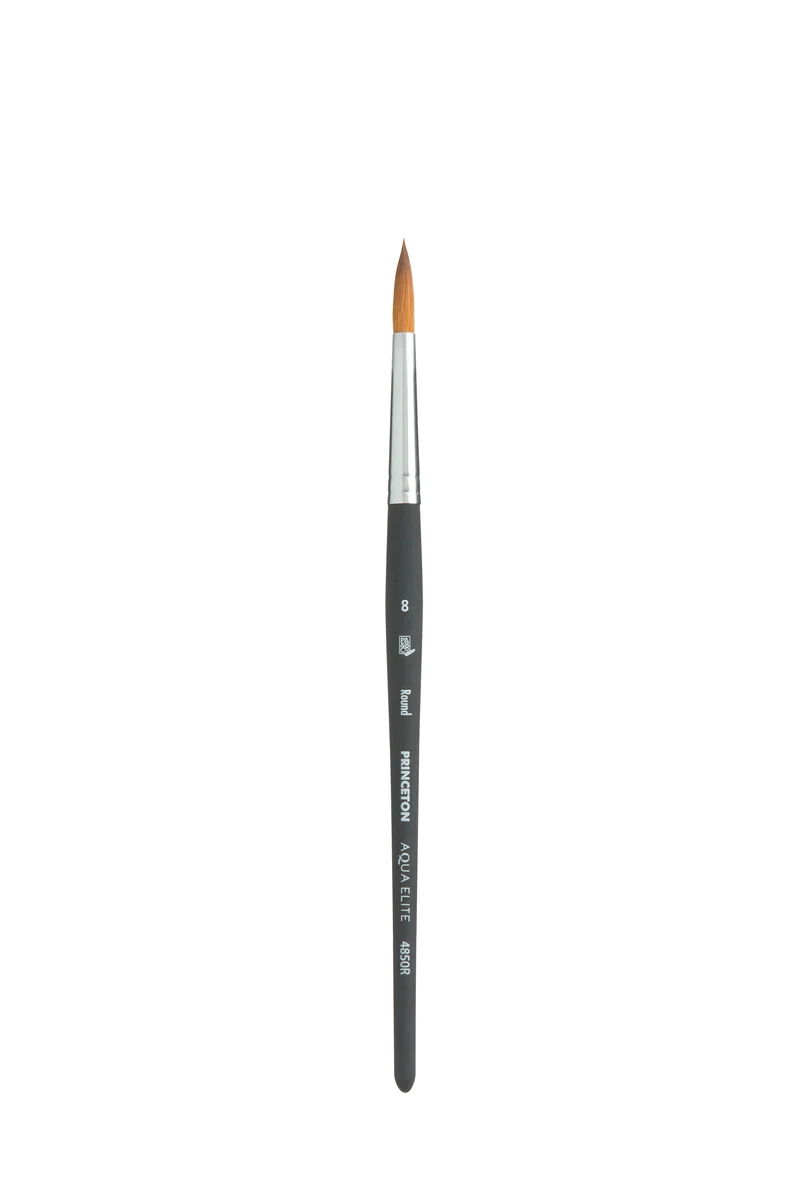 PRINCETON Aqua Elite Aquarellpinsel Rund Synthetik Kolinsky Rotmarder