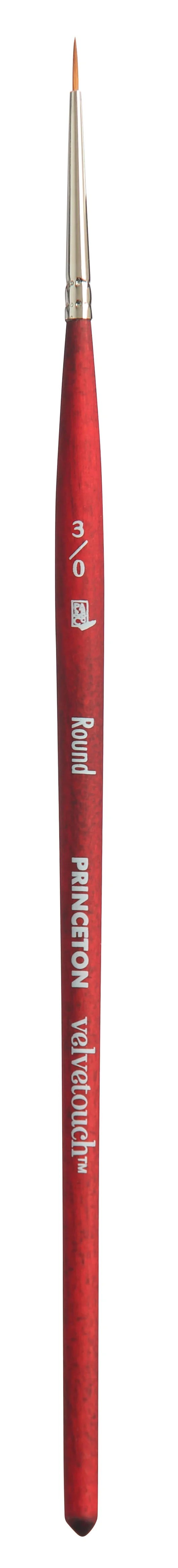 PRINCETON Velvetouch Universeller Rundpinsel mit kurzem Stiel