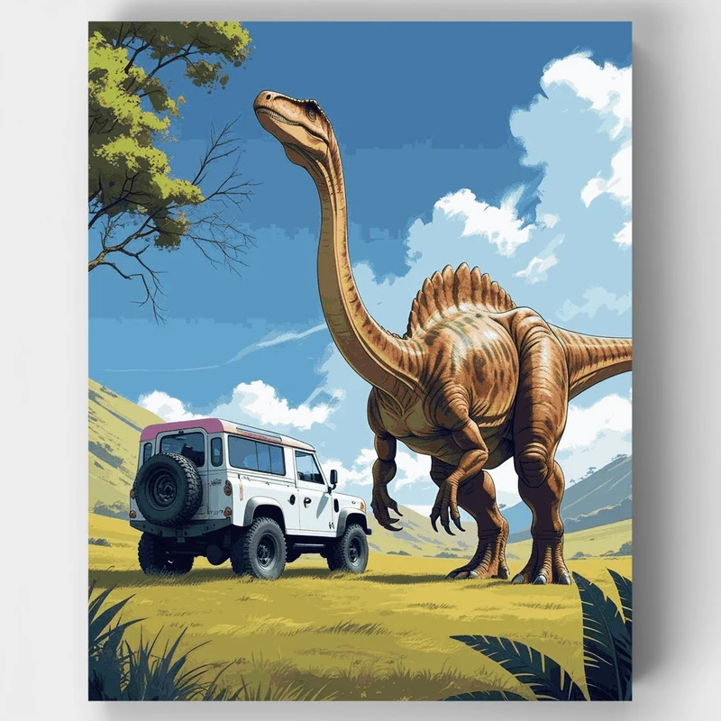 Dinosaur Safari Adventure - Paint by Numbers Kit