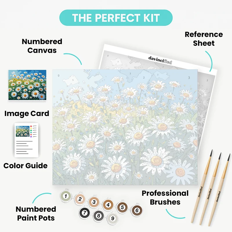 Daisy Field - Paint by Numbers Kit