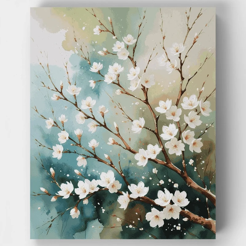 Cherry Blossom Branches - Paint by Numbers Kit