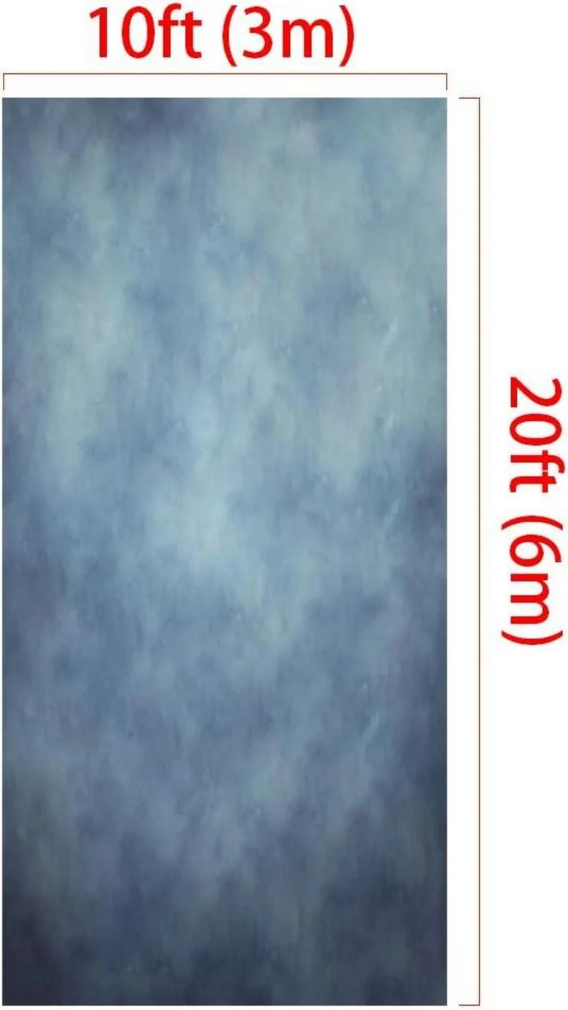 Blauer Fotografie-Hintergrund 3x6m Porträt Baby Leinwand