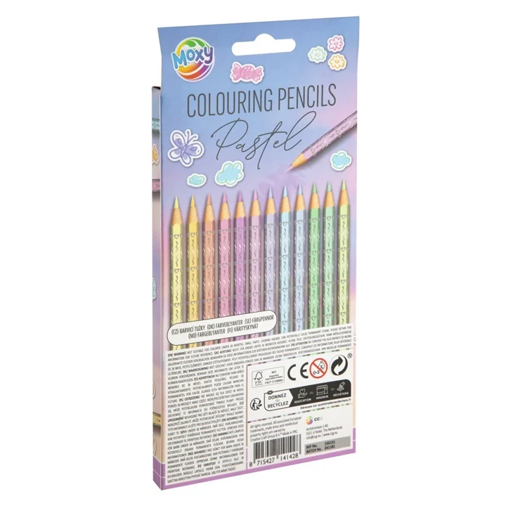 Пастелни цветни моливи 12 бр.