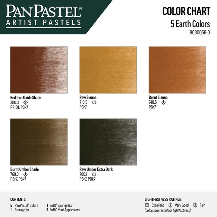 PanPastel Златни тонове на Земята - комплект от 5 бр.