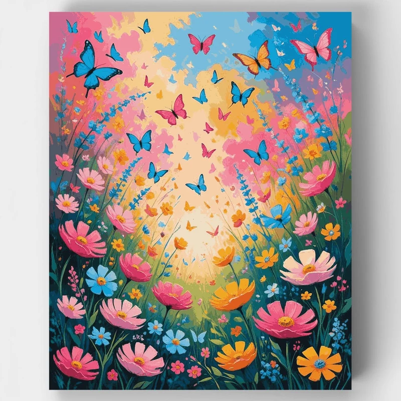 Butterfly Meadow Path - Paint by Numbers Kit