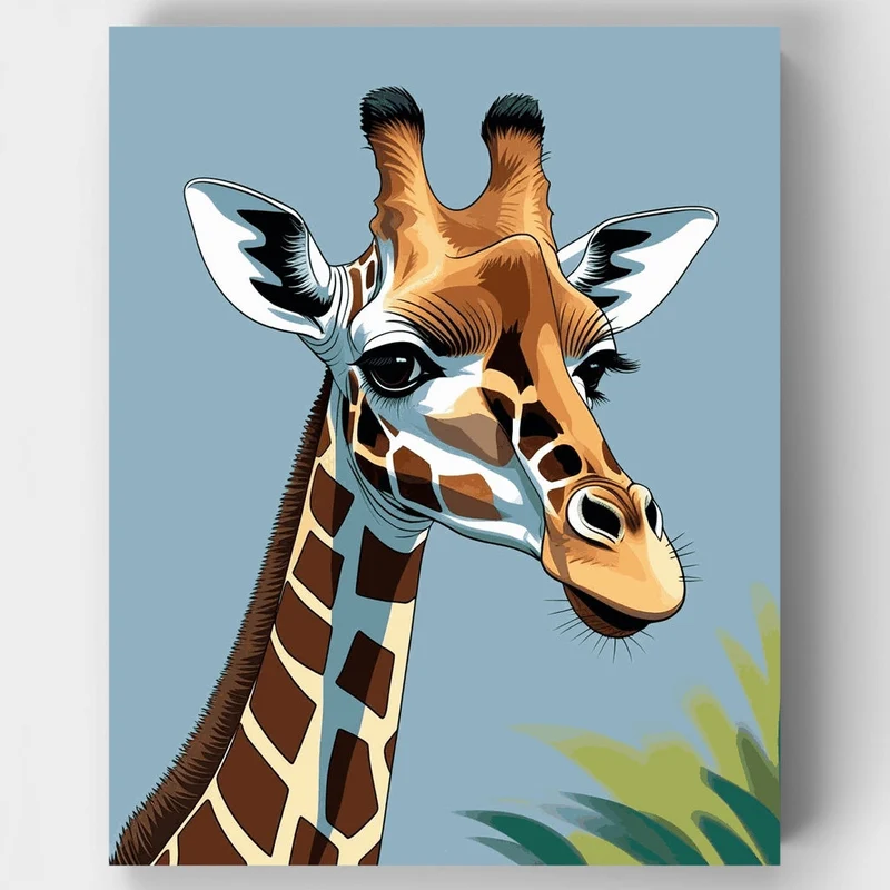 Giraffe Portrait - Paint by Numbers Kit