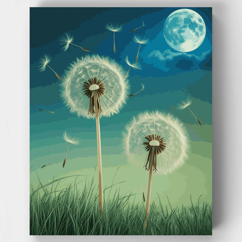 Moonlit Dandelions - Paint by Numbers Kit