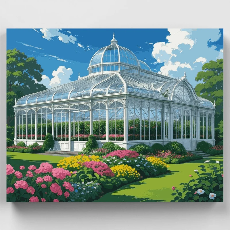 Victorian Greenhouse Garden - Paint by Numbers Kit