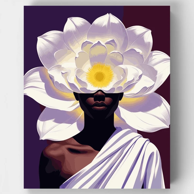 Lotus Bloom Portrait - Paint by Numbers Kit