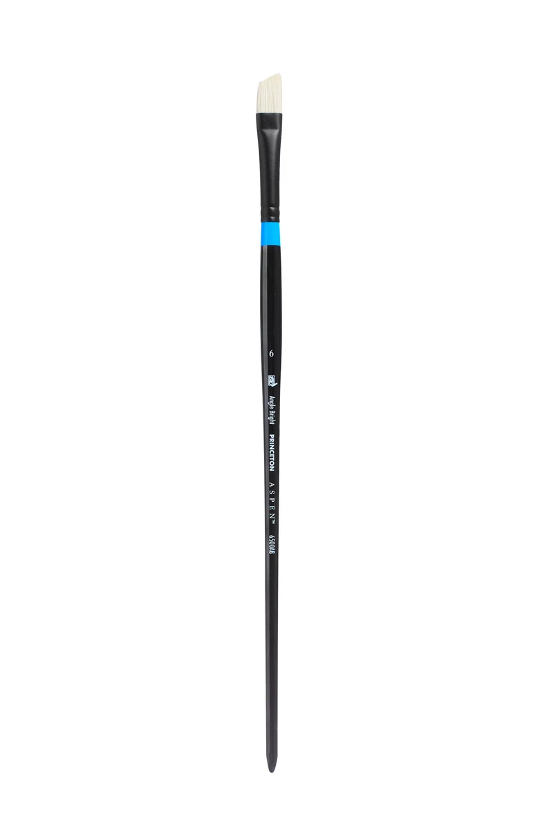 Šikmý umelecký štetec PRINCETON Aspen Angle Bright s dlhou rúčkou