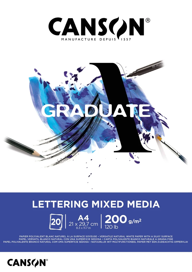 Canson Graduate Lettering Mix Media blocco