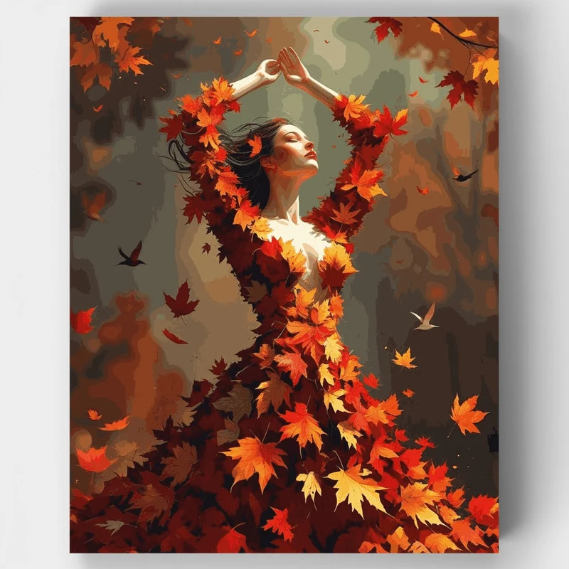 Autumn Leaf Dance - Paint by Numbers Kit