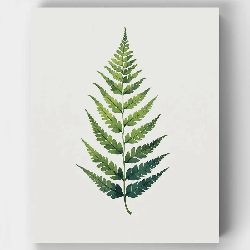 Botanical Fern Leaf - Paint by Numbers Kit