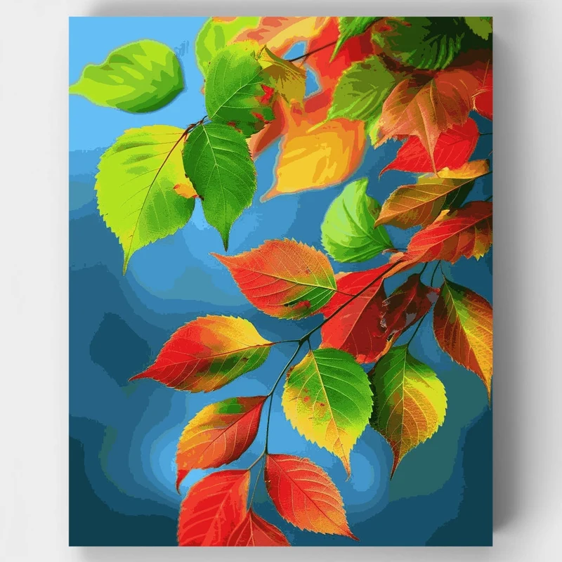 Autumn Leaves Branch - Paint by Numbers Kit