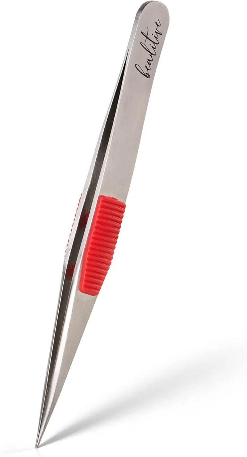 Hochpräzise 12cm Edelstahl Pinzette mit Kissen