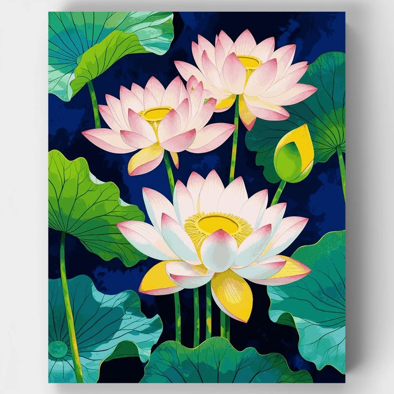 Lotus Flowers - Paint by Numbers Kit