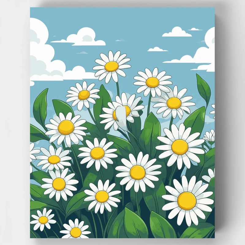 Sunny Daisy Meadow - Paint by Numbers Kit