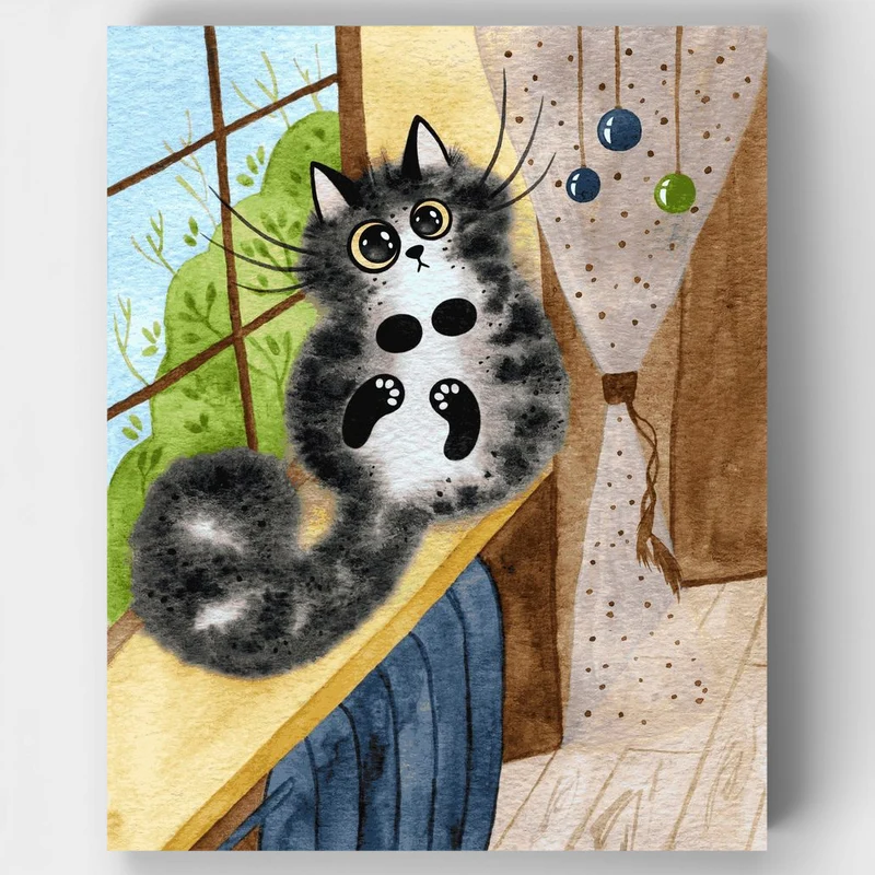 "By the window" Paint by Numbers Kit