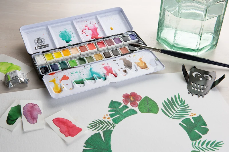 Schmincke AKADEMIE Aquarell prazna limena kutija za akvarel, 24 x 1/2 posudice