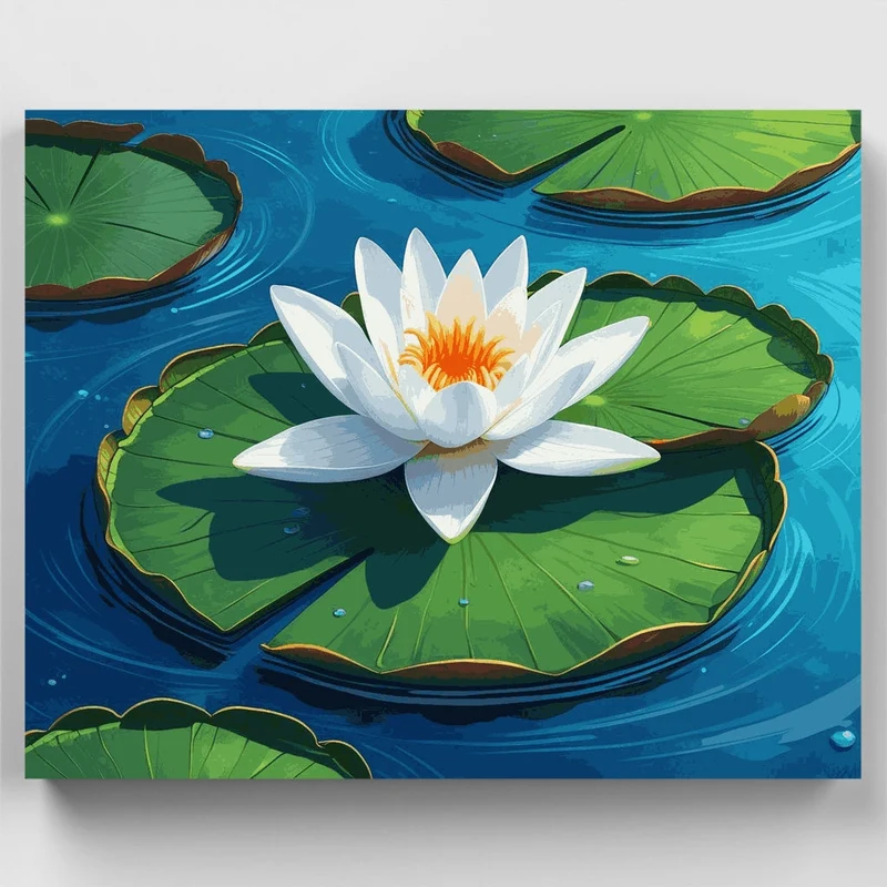Water Lily Serenity - Paint by Numbers Kit