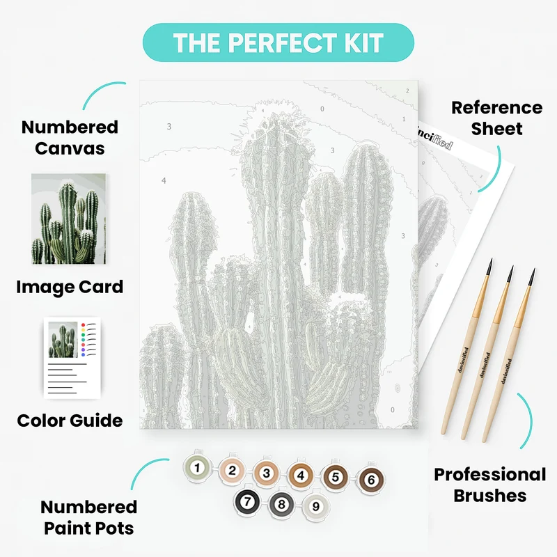 Desert Cactus Garden - Paint by Numbers Kit