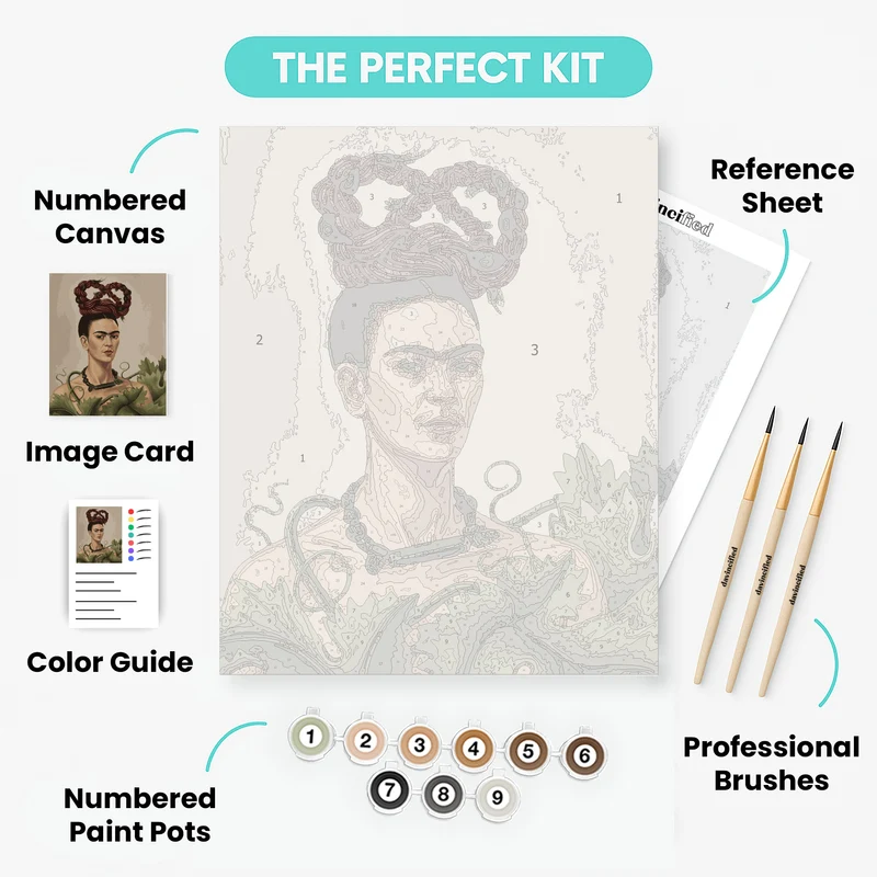 Self Portrait with Braid - Paint by Numbers Kit