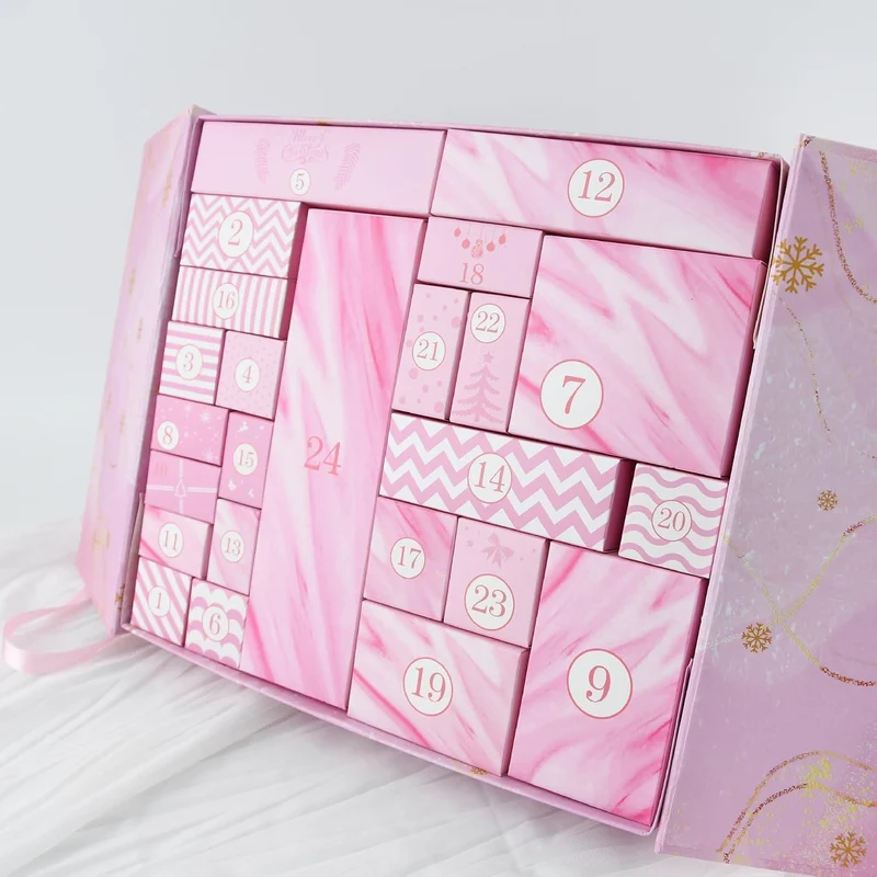 Adventskalender zum Befüllen 2025 – Rosa Weihnachtskalender DIY
