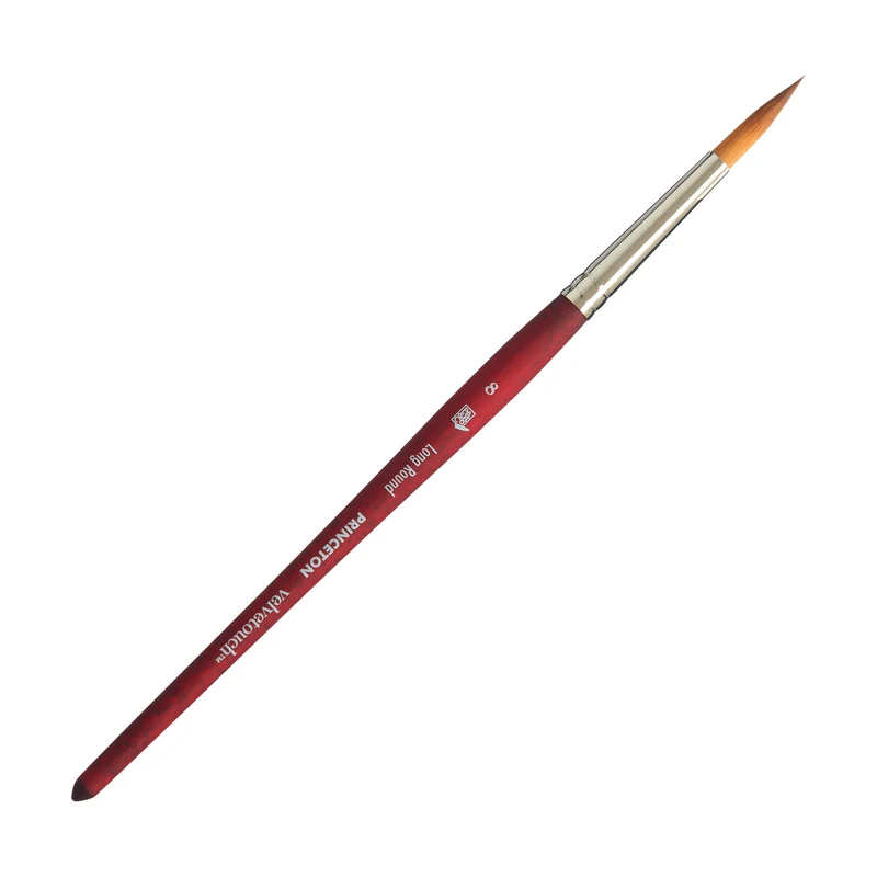 PRINCETON Velvetouch univerzálny okrúhly štetec Long Round s krátkou rúčkou