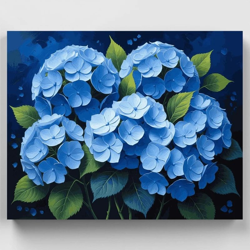 Blue Hydrangeas - Paint by Numbers Kit