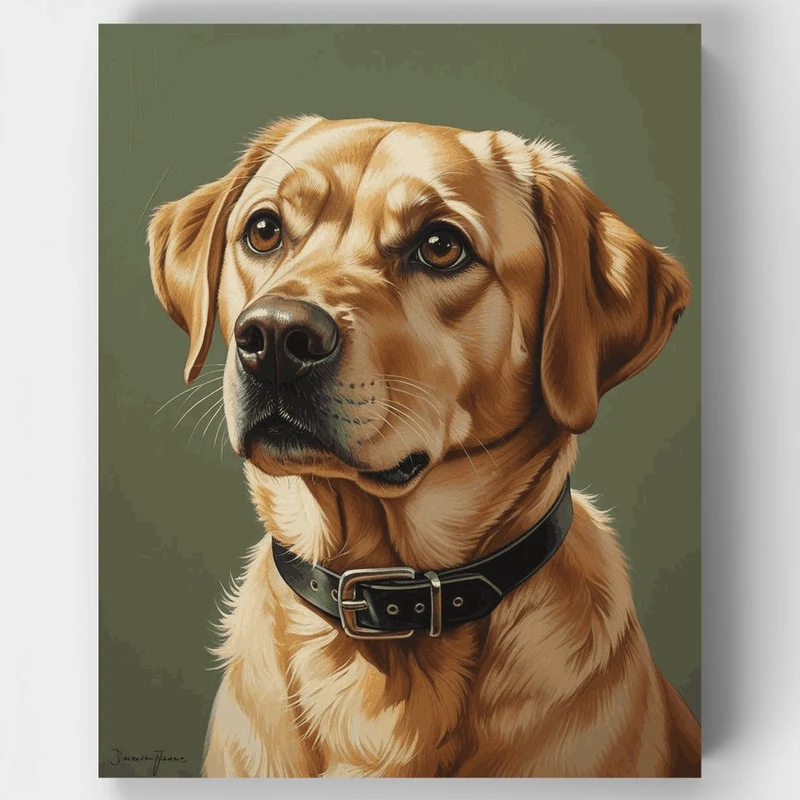Golden Labrador Portrait - Paint by Numbers Kit