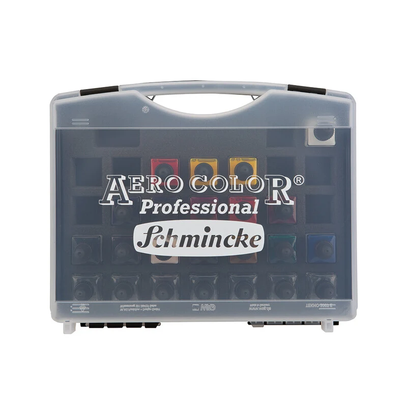 Πλαστικό σετ Schmincke AERO COLOR, 16 x 28 ml + 7 άδεια μπουκαλάκια