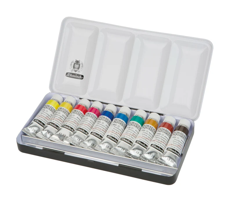 Метален комплект акварелни бои Schmincke HORADAM 10 x 15 ml