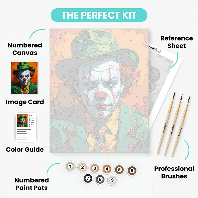 Sinister Clown - Paint by Numbers Kit