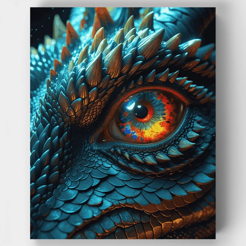 Dragon Eye Inferno - Paint by Numbers Kit