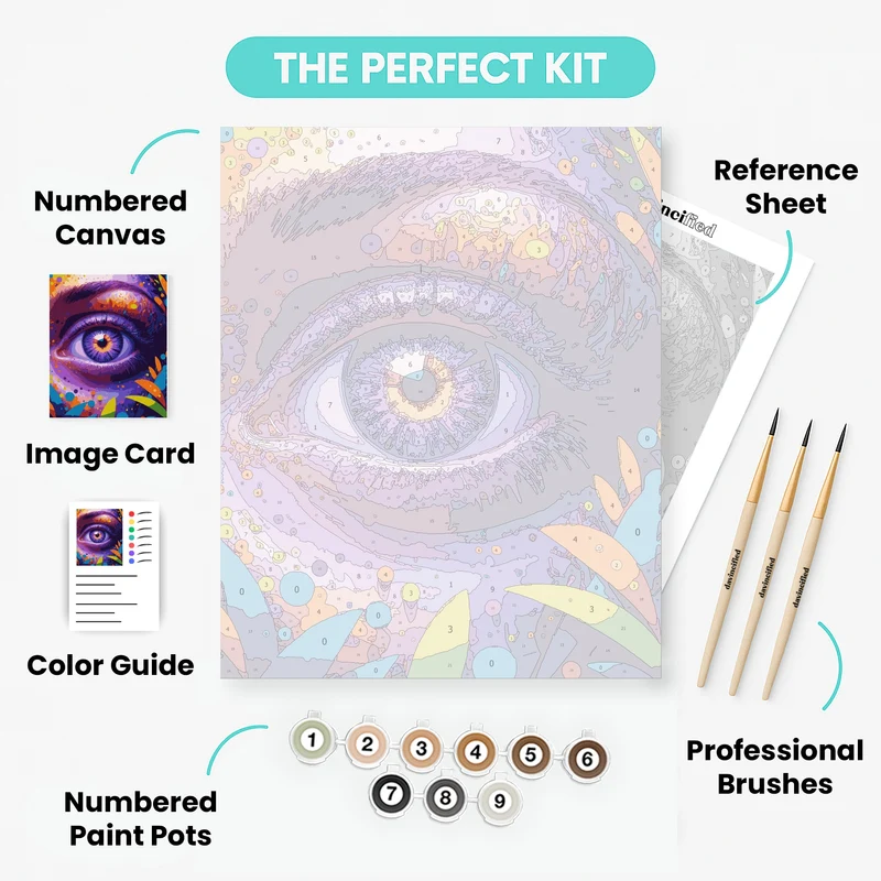 Vibrant Cosmic Eye - Paint by Numbers Kit