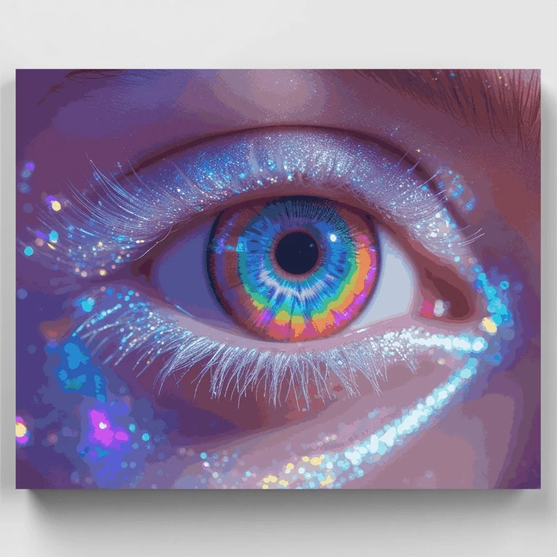 Cosmic Rainbow Eye - Paint by Numbers Kit