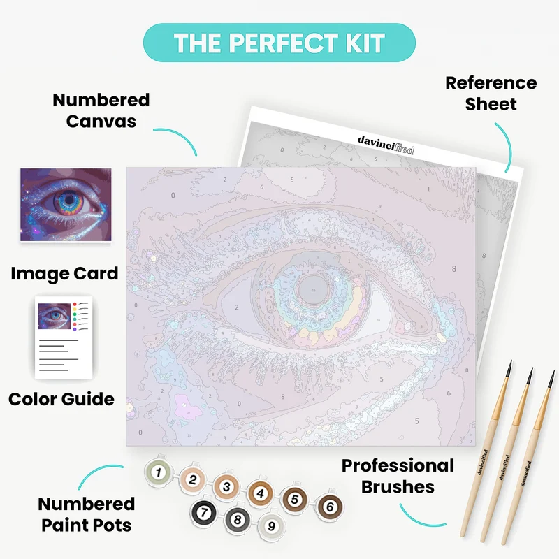 Cosmic Rainbow Eye - Paint by Numbers Kit