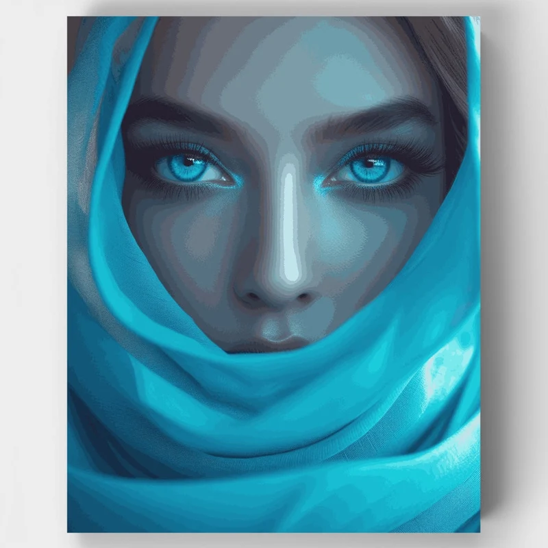 Turquoise Gaze - Paint by Numbers Kit