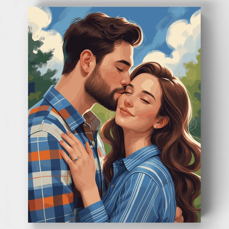Tender Embrace - Paint by Numbers Kit