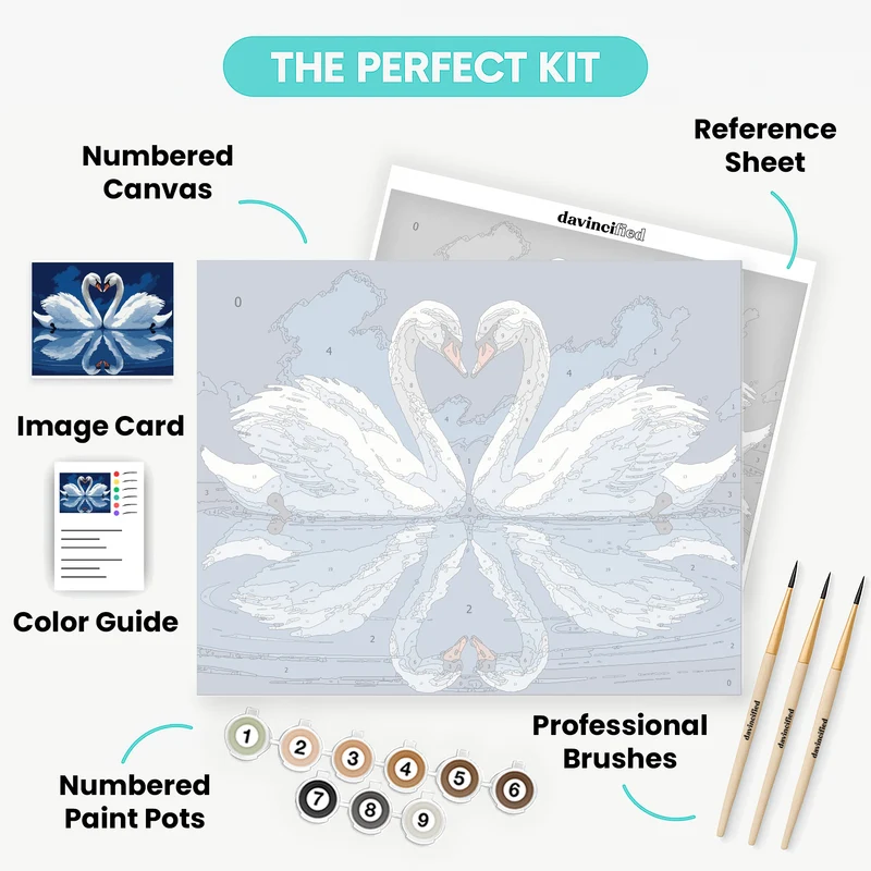 Swan Love - Paint by Numbers Kit