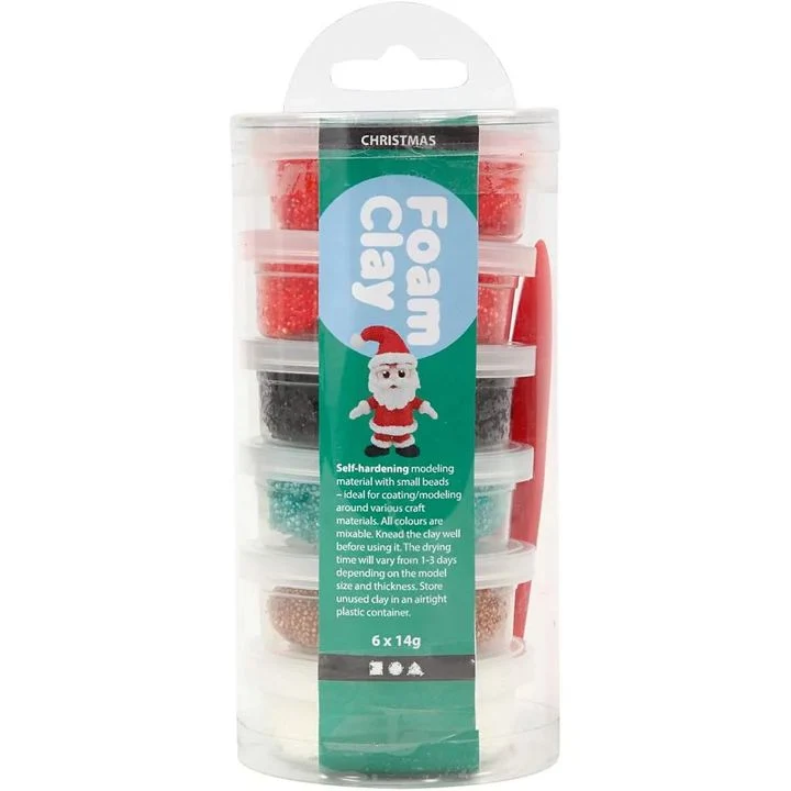 Modelirna masa Foam Clay Božič 6 x 14 g