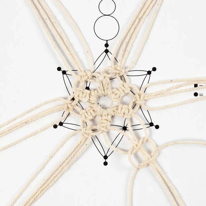 Mini ustvarjalni komplet Macrame snežinke