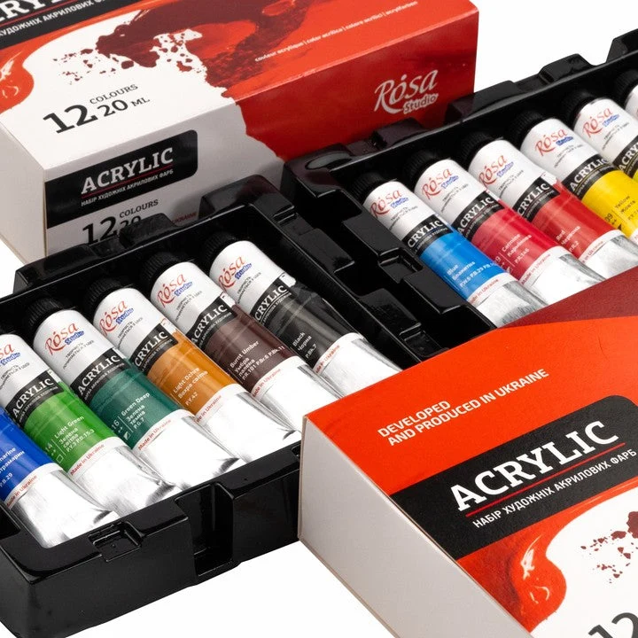 ROSA STUDIO Acrylfarben-Set | 12x20 ml