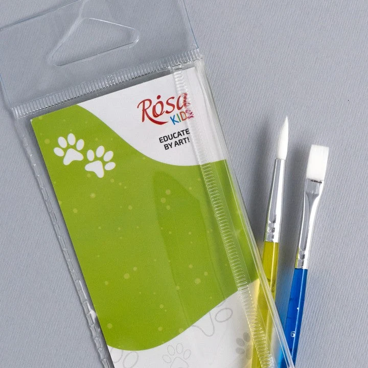 ROSA Kids Pinselset 2-tlg. synthetisch | rund Nr. 6, flach Nr. 6