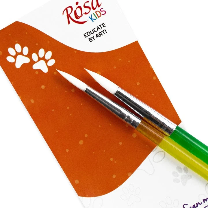 ROSA Kids Pinselset 2-tlg. synthetisch | rund Nr. 6, 8